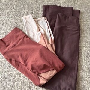 Set of Two Leggings in Earth Tone YPB and Fabletics